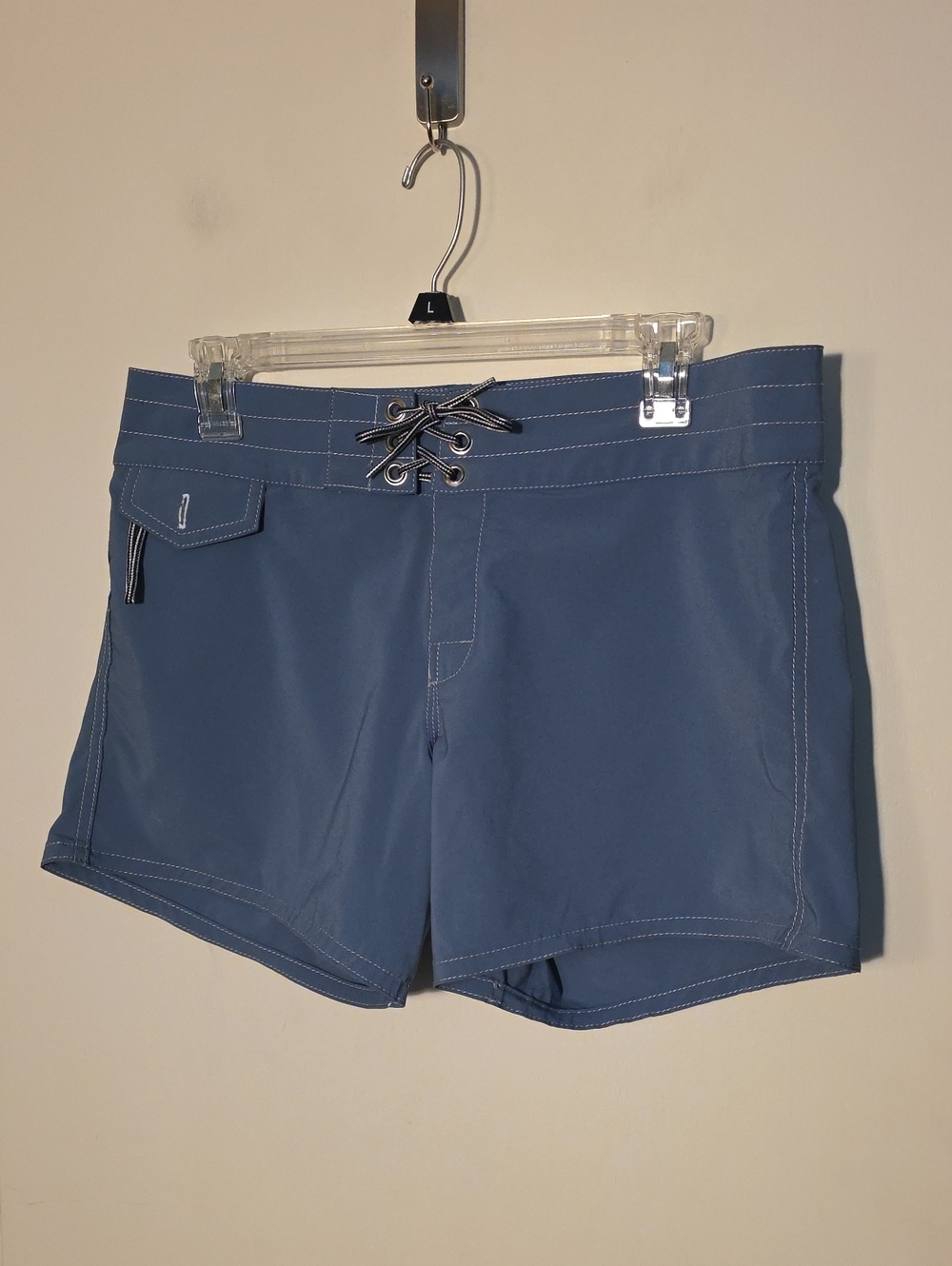Birdwell Womens Blue Gray Lace-Up Board Shorts Size 6 Perfect Condition